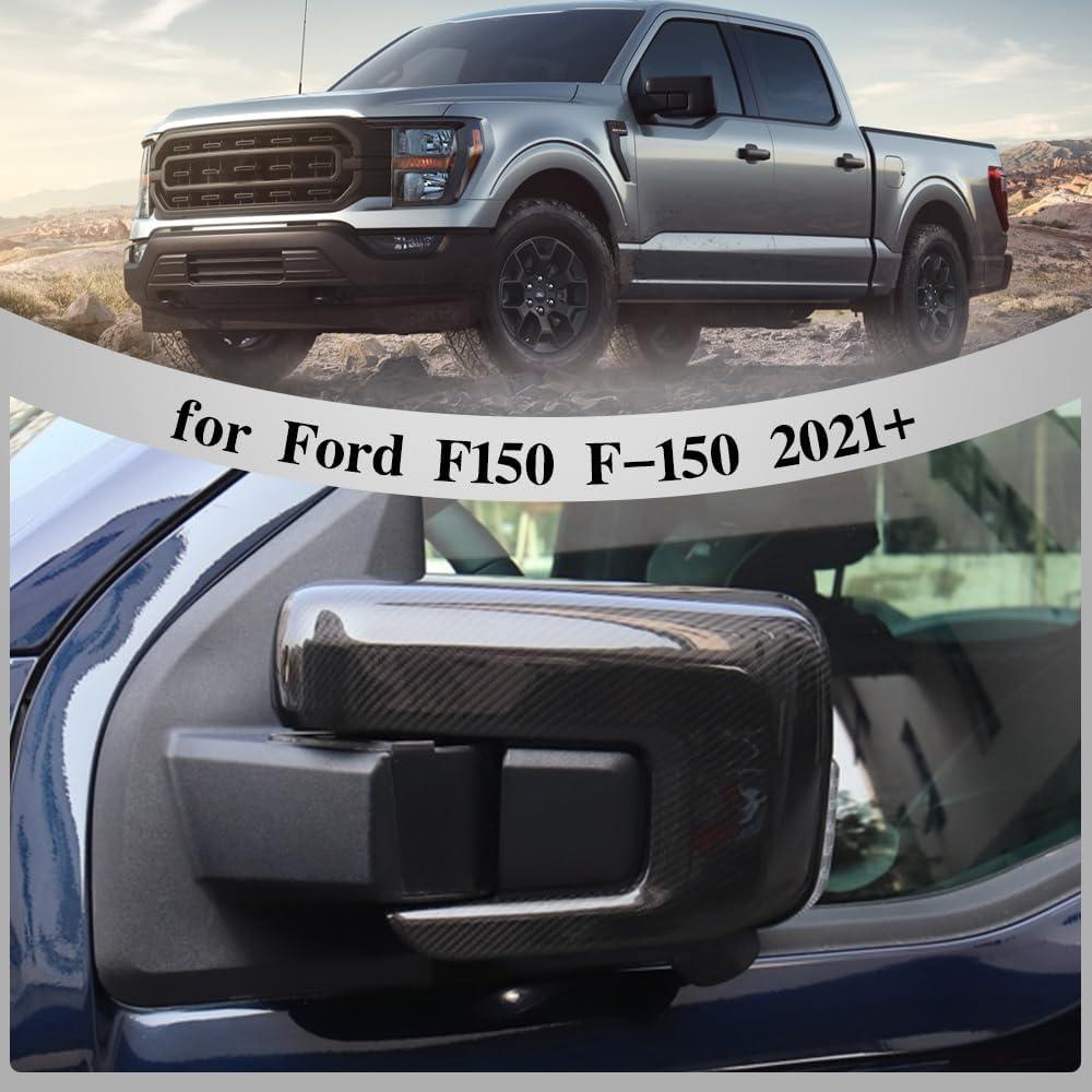 Cubierta de espejo lateral Ford F150 2021-2024 Yipmotiv fibra carbono