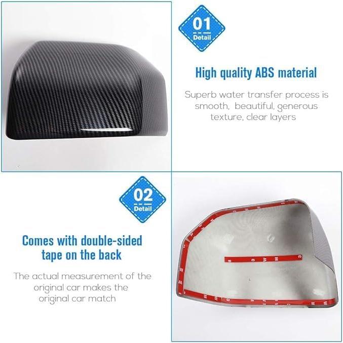 Cubierta de Espejo Lateral JeCar para Ford F150 2015-2020 Fibra de Carbono