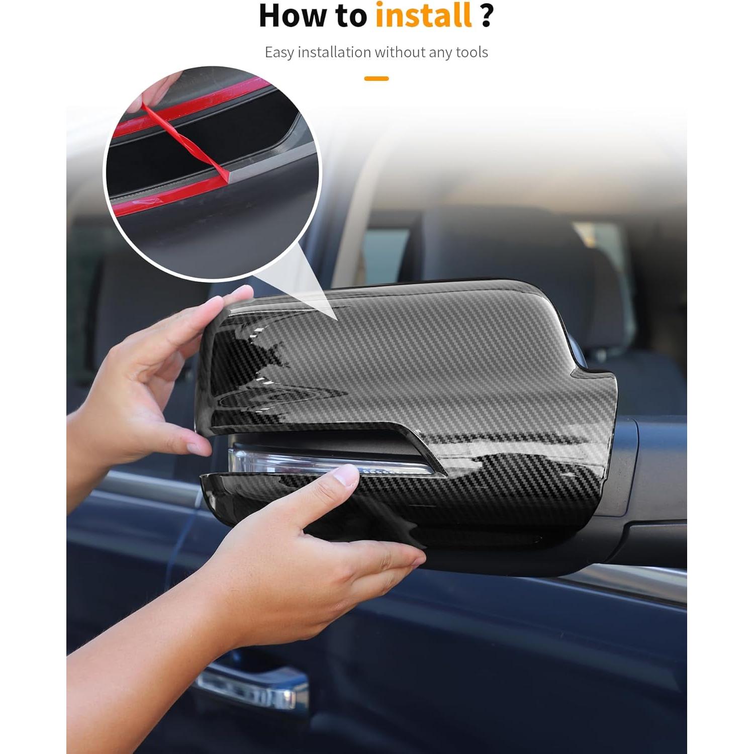 Cubierta Espejo Lateral Hoolcar Dodge Ram 2018-2025 Fibra Carbono