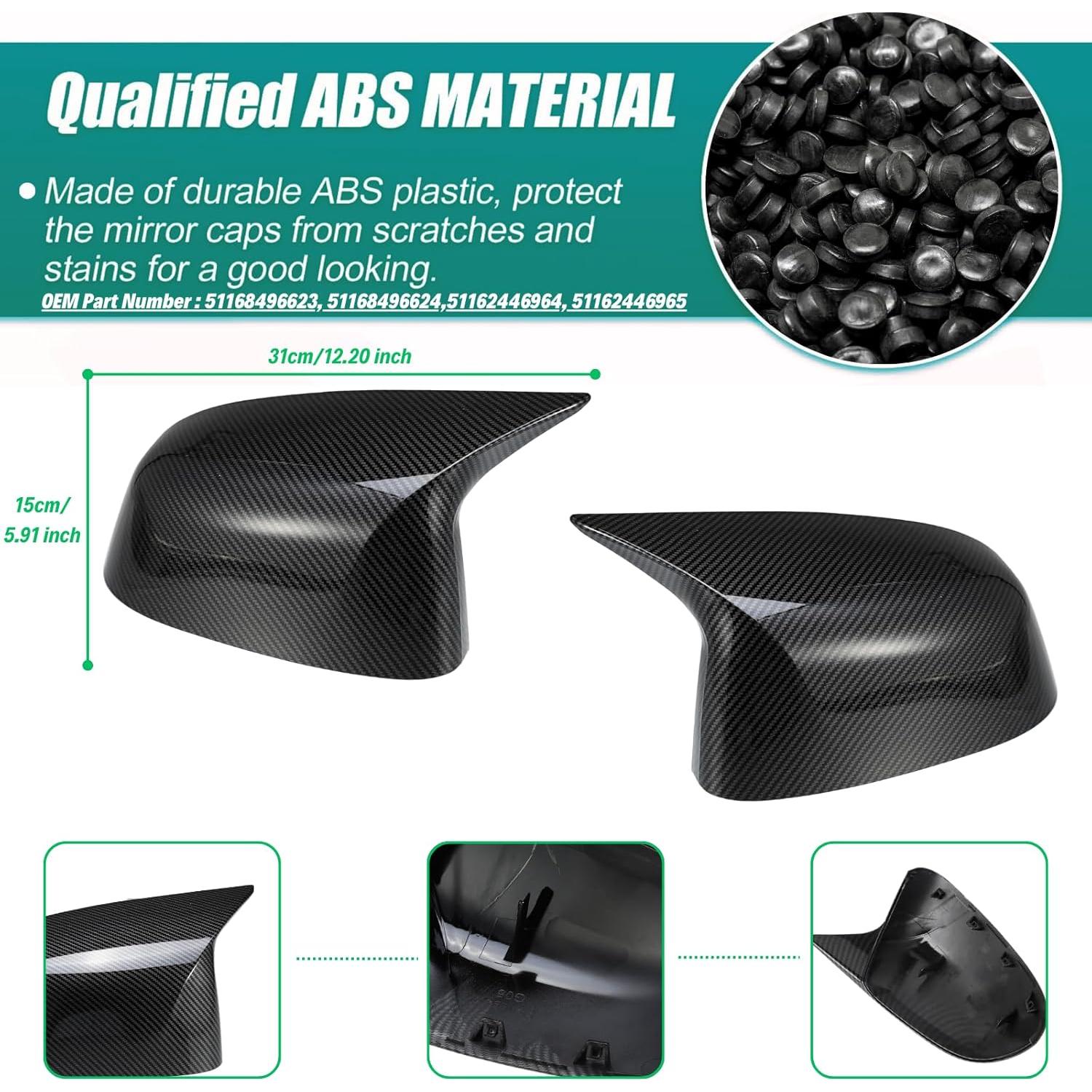 Tapas de Espejo de Fibra de Carbono Qlhshop para BMW X3 X4 X5 X6 X7