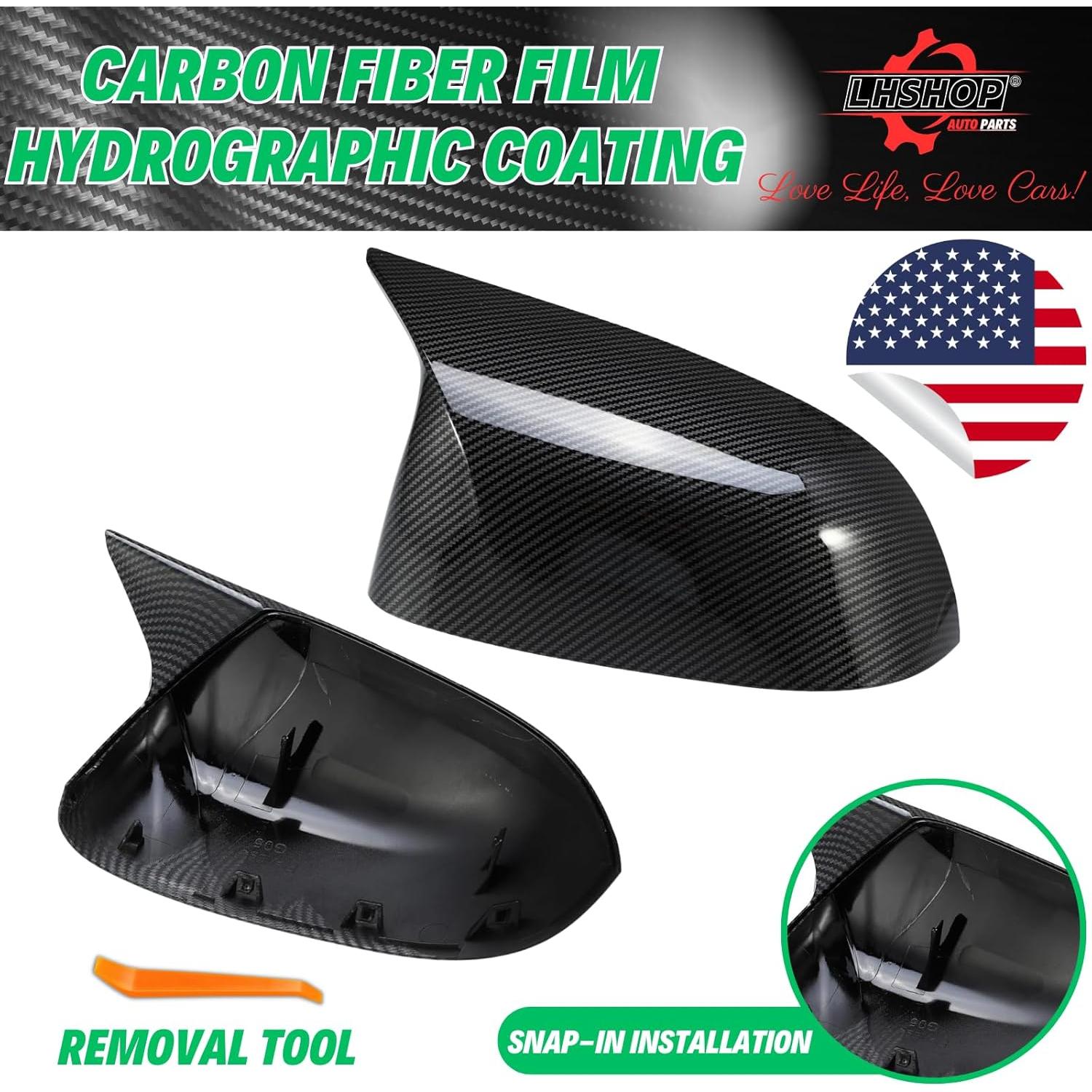 Tapas de Espejo de Fibra de Carbono Qlhshop para BMW X3 X4 X5 X6 X7