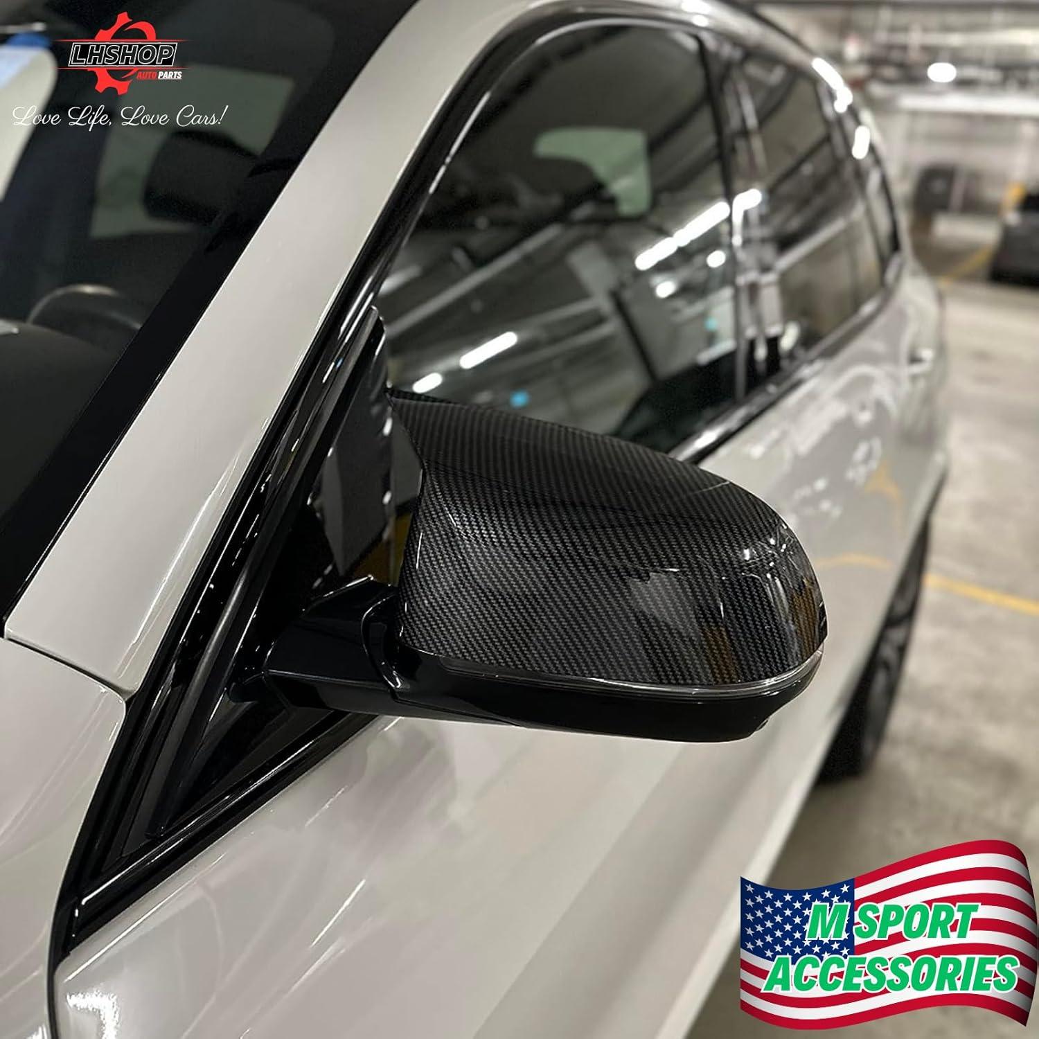 Tapas de Espejo de Fibra de Carbono Qlhshop para BMW X3 X4 X5 X6 X7