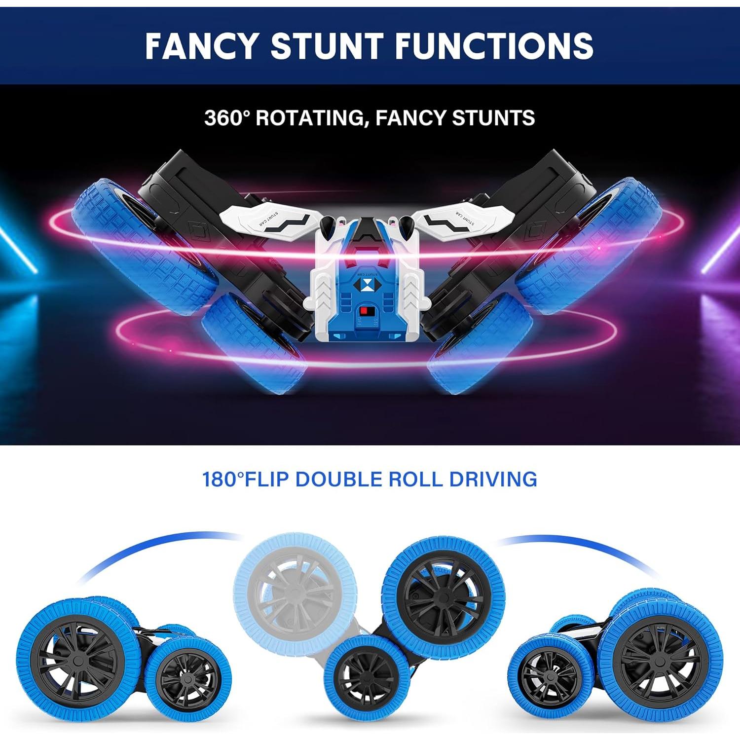 Coche RC Rcabcar Todo Terreno 4WD Acrobacias 360° Azul