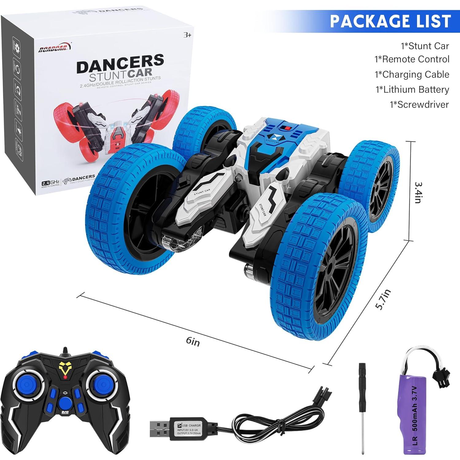 Coche RC Rcabcar Todo Terreno 4WD Acrobacias 360° Azul