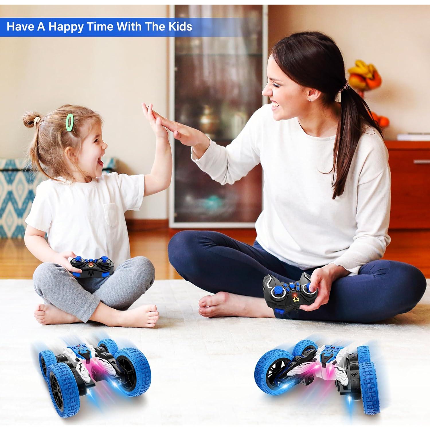 Coche RC Rcabcar Todo Terreno 4WD Acrobacias 360° Azul