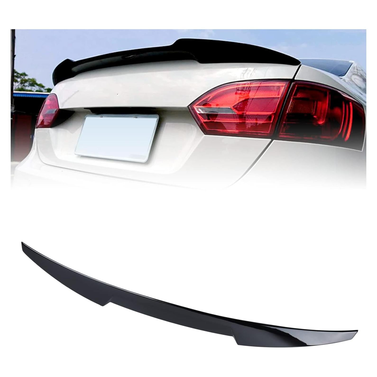 Rear Glossy Black Spoiler Wing Compatible with 2011-2018 Volkswagen VW Jetta Sedan,V Style Rear Trunk Duckbill Spoiler Wing