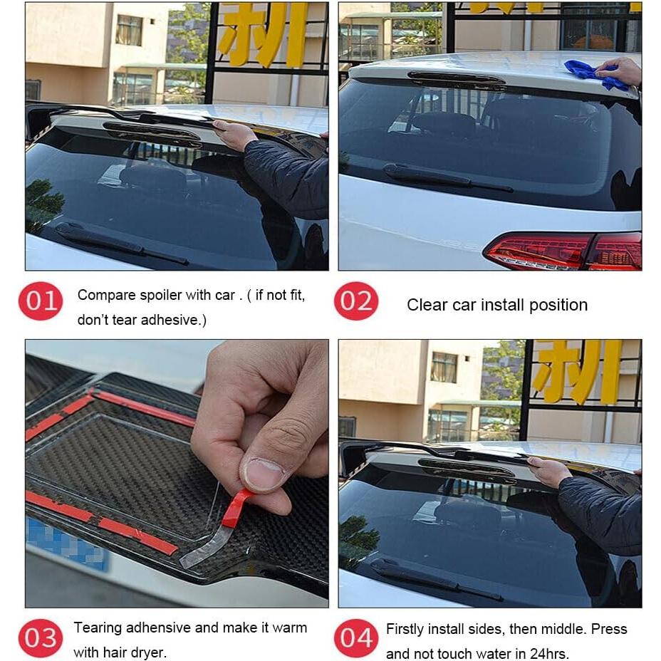 Alerón trasero negro brillante MUTUSAISI para VW Jetta MK6 2011-2018