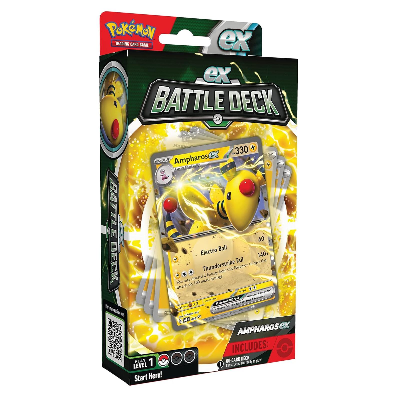 Baraja Pokémon TCG Ampharos ex 60 Cartas Lista para Jugar