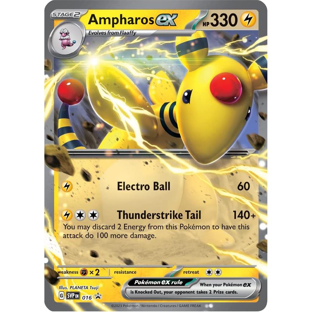Baraja Pokémon TCG Ampharos ex 60 Cartas Lista para Jugar