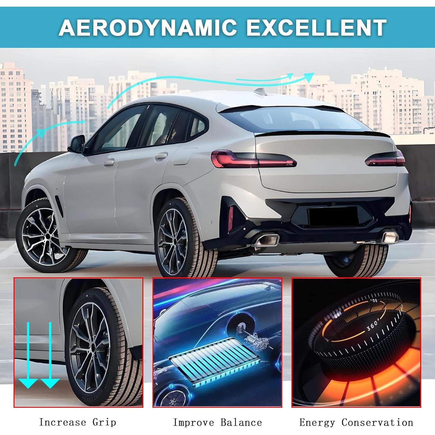 Alerón Trasero KHK G02 Negro Brillante para BMW X4 2018-2025