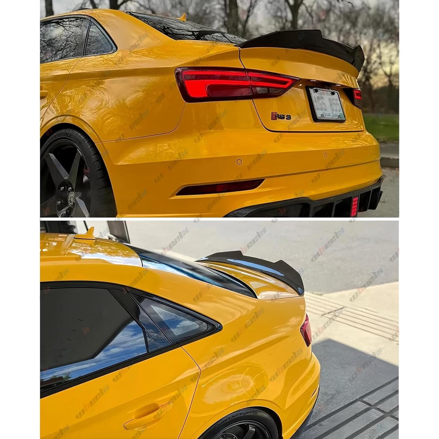 Alerón Trasero WheelX para Audi A3 S3 RS3 2014-2020 Fibra de Carbono