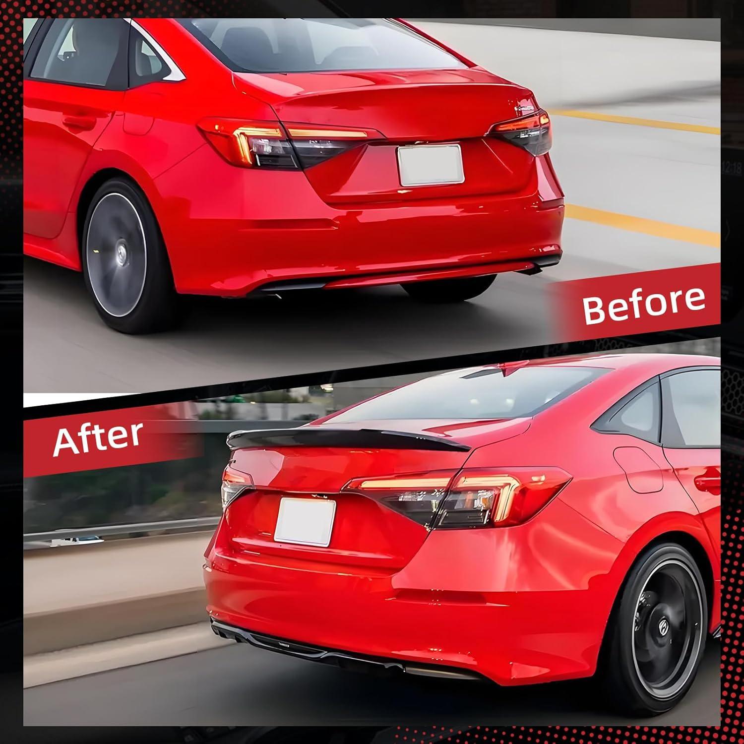 Alerón Trasero Honda Civic Sedán 2022-2026 Negro Brillante