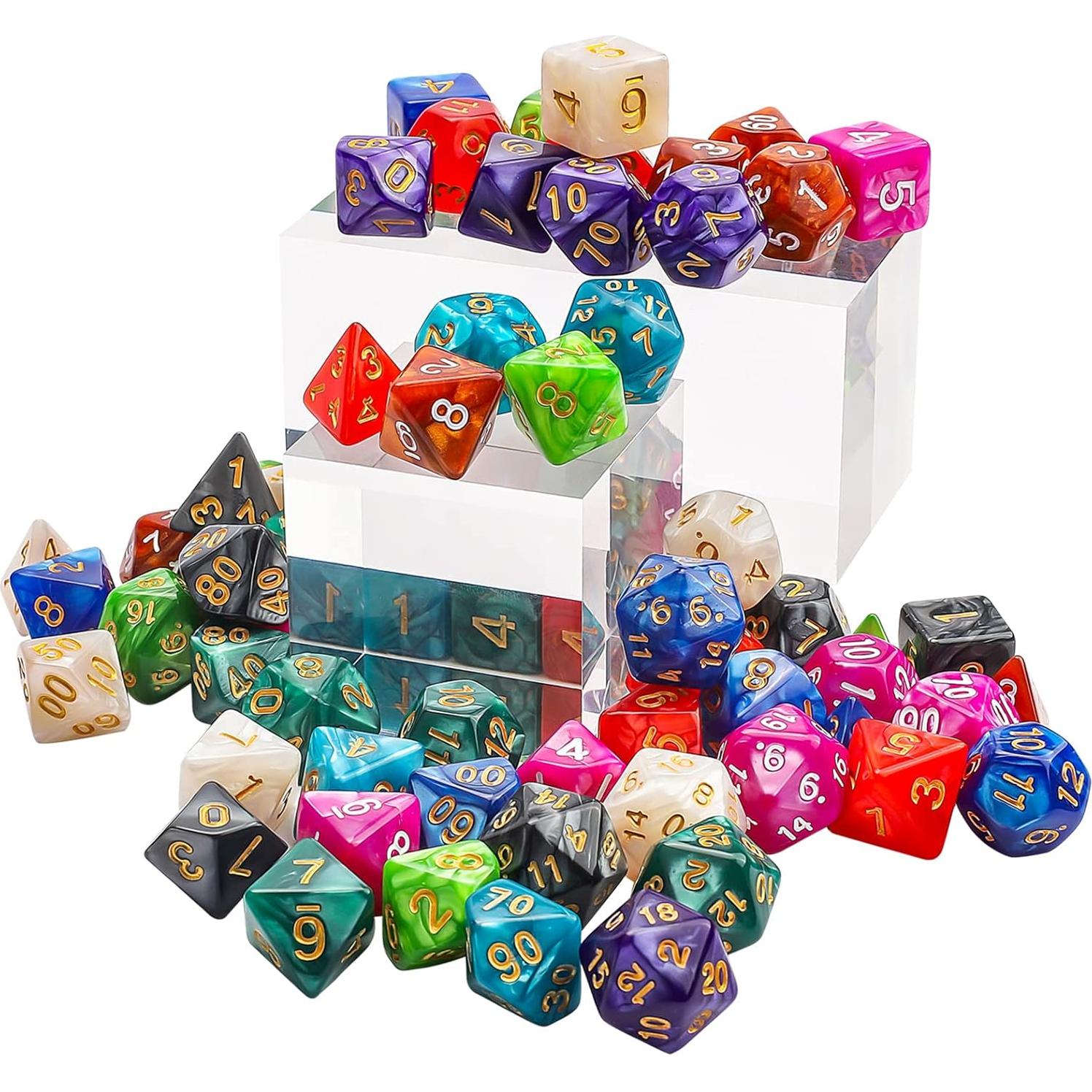 Conjunto de Dados Poliedricos CiaraQ 70 Piezas DND RPG