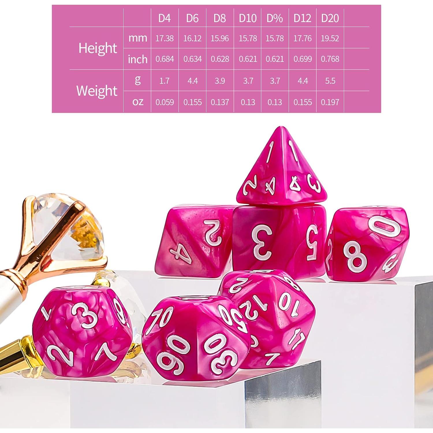 Conjunto de Dados Poliedricos CiaraQ 70 Piezas DND RPG