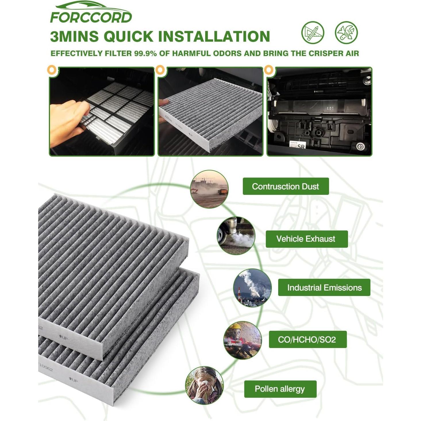 Filtro de aire de cabina y motor Forccord para BMW 2017-2023