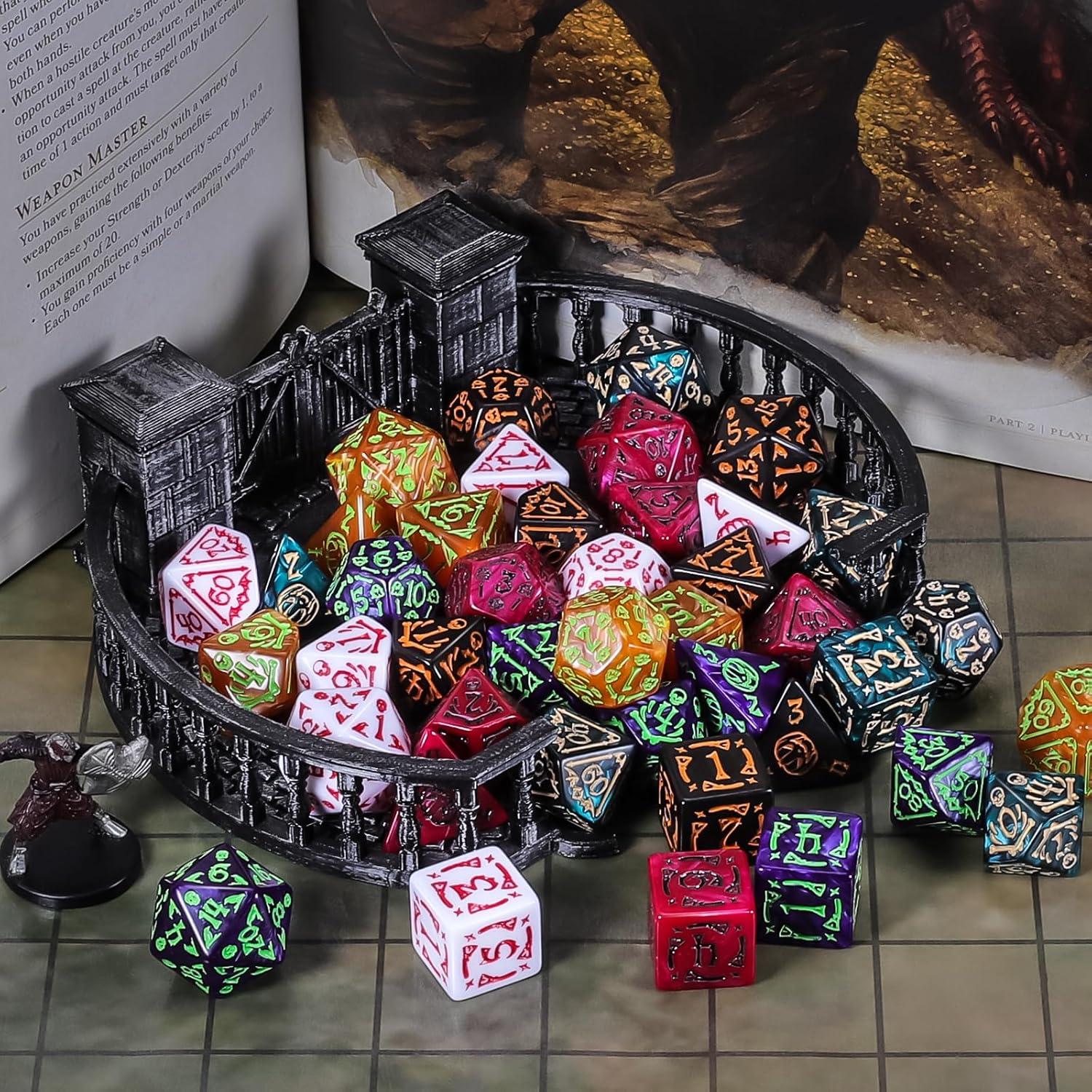 Conjunto de Dados Poliedricos CiaraQ Halloween 42 Piezas