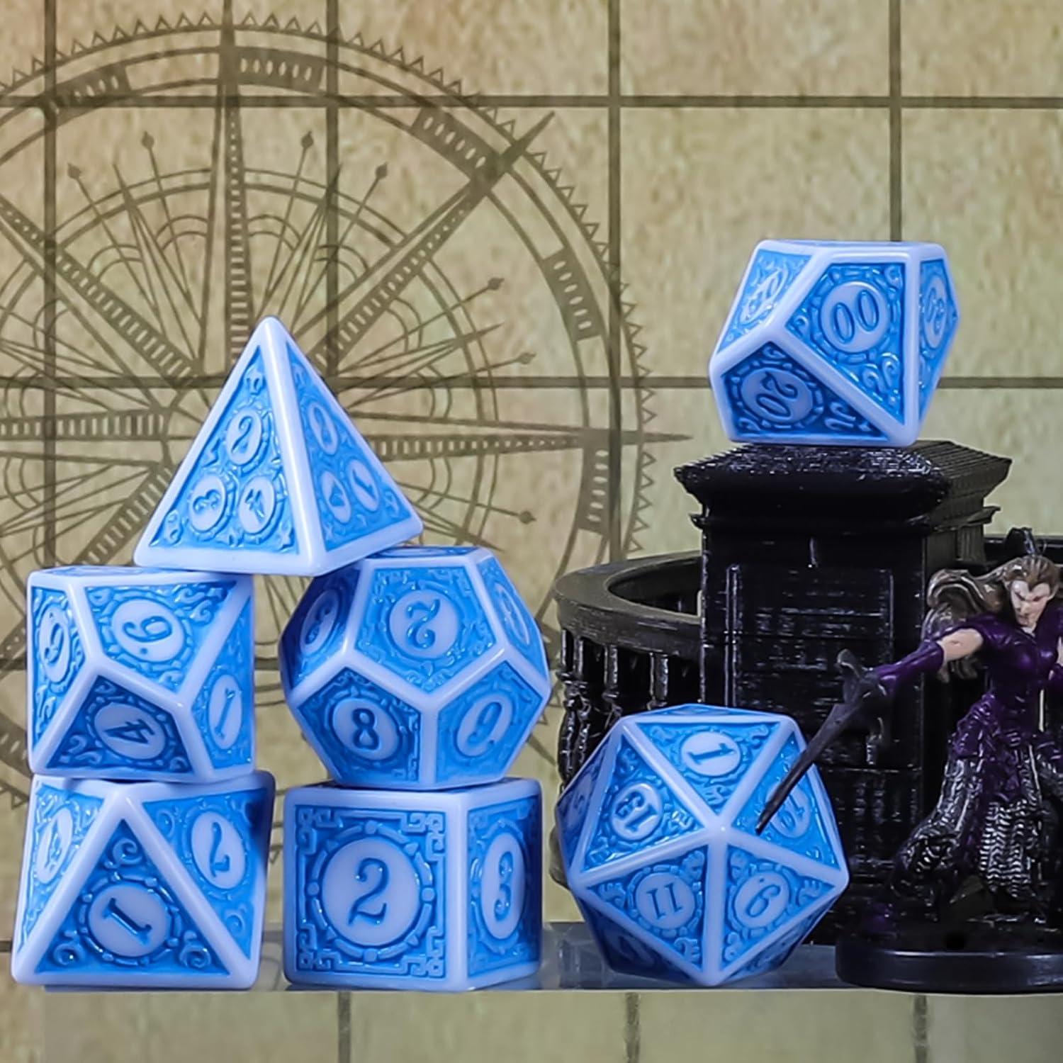 Dados Poliedricos CiaraQ 35 Piezas con 5 Bolsas