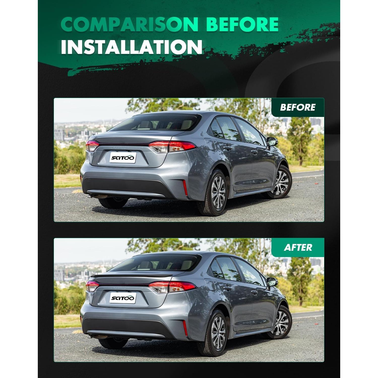 Alerón Trasero SCITOO Negro Mate para Toyota Corolla 2020-2022