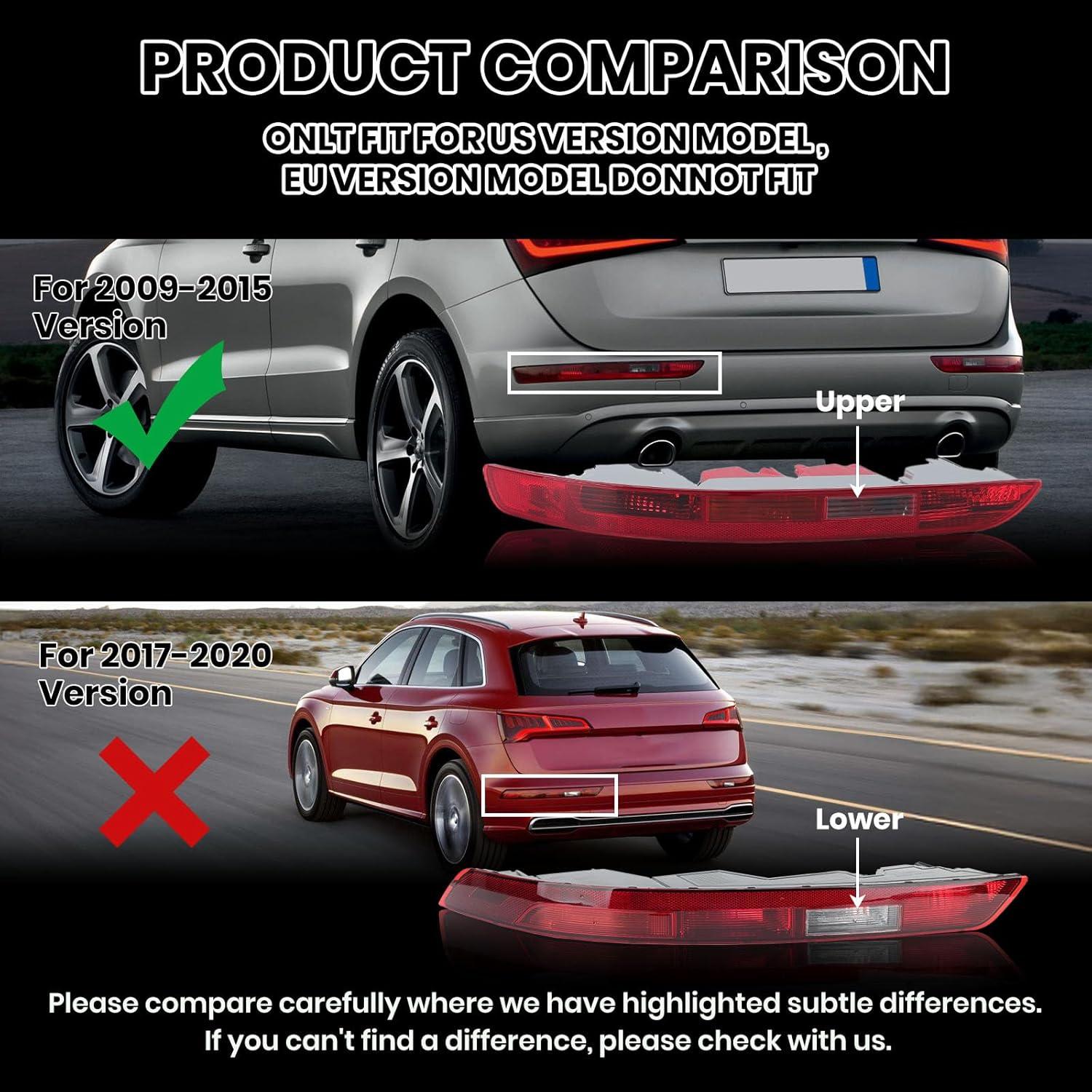 Luz de Cola Trasera Izquierda Clidr para Audi Q5 2009-2015