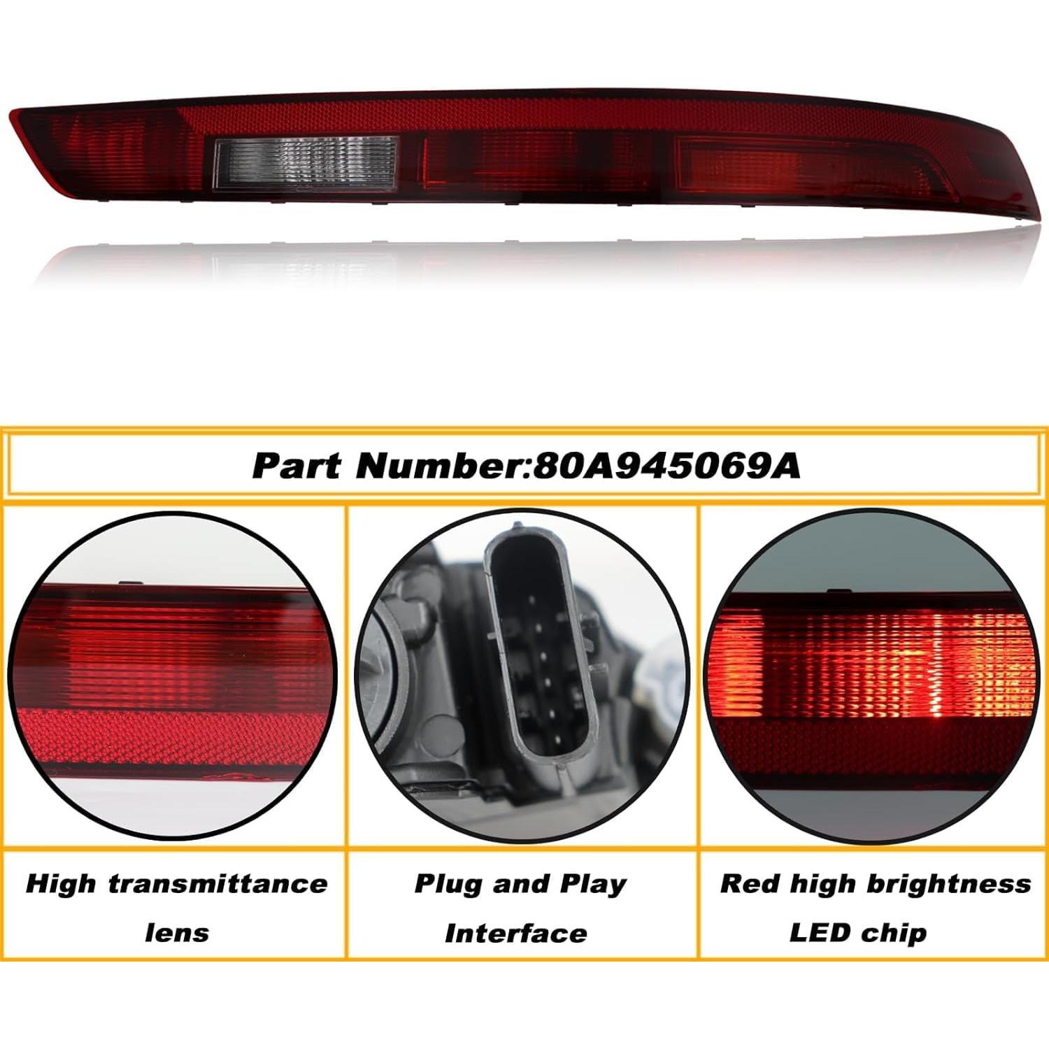 Luz de freno trasera derecha AIWGIW para Audi Q5 2018-2021