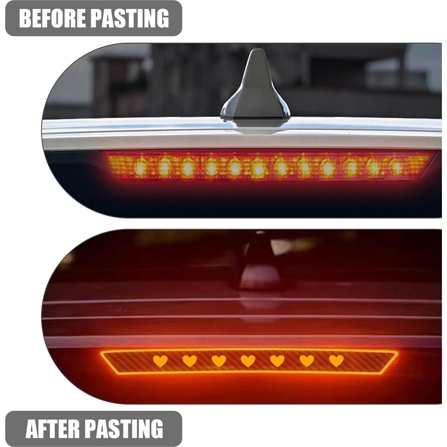 Calcomanía Luz de Freno Alta Arwrilt Fibra de Carbono Impermeable