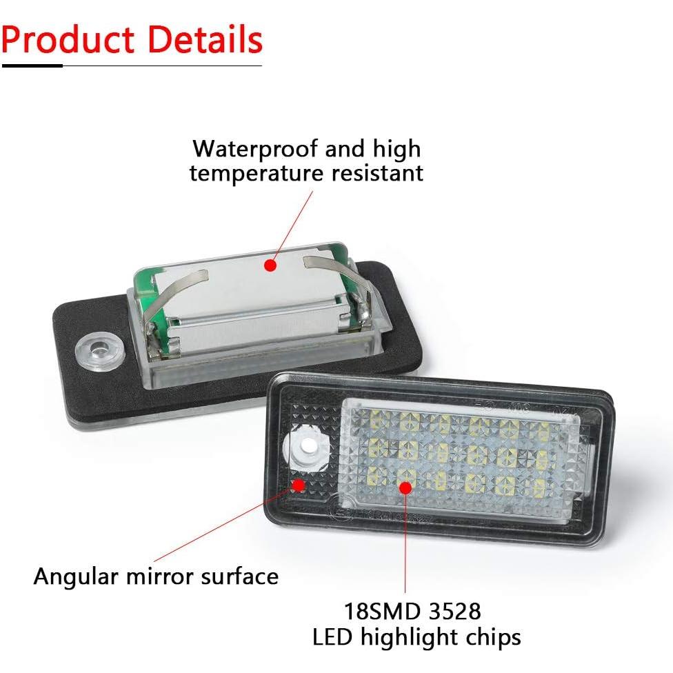 Luces LED Gempro para Matrícula Audi A3 A4 A6 Q7 6000K