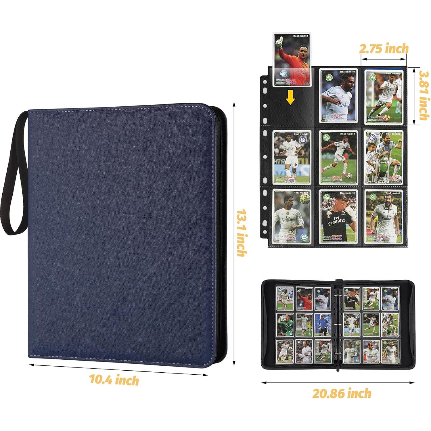 Carpeta de Cartas GERMUN 720 Bolsillos Doble Cara Azul