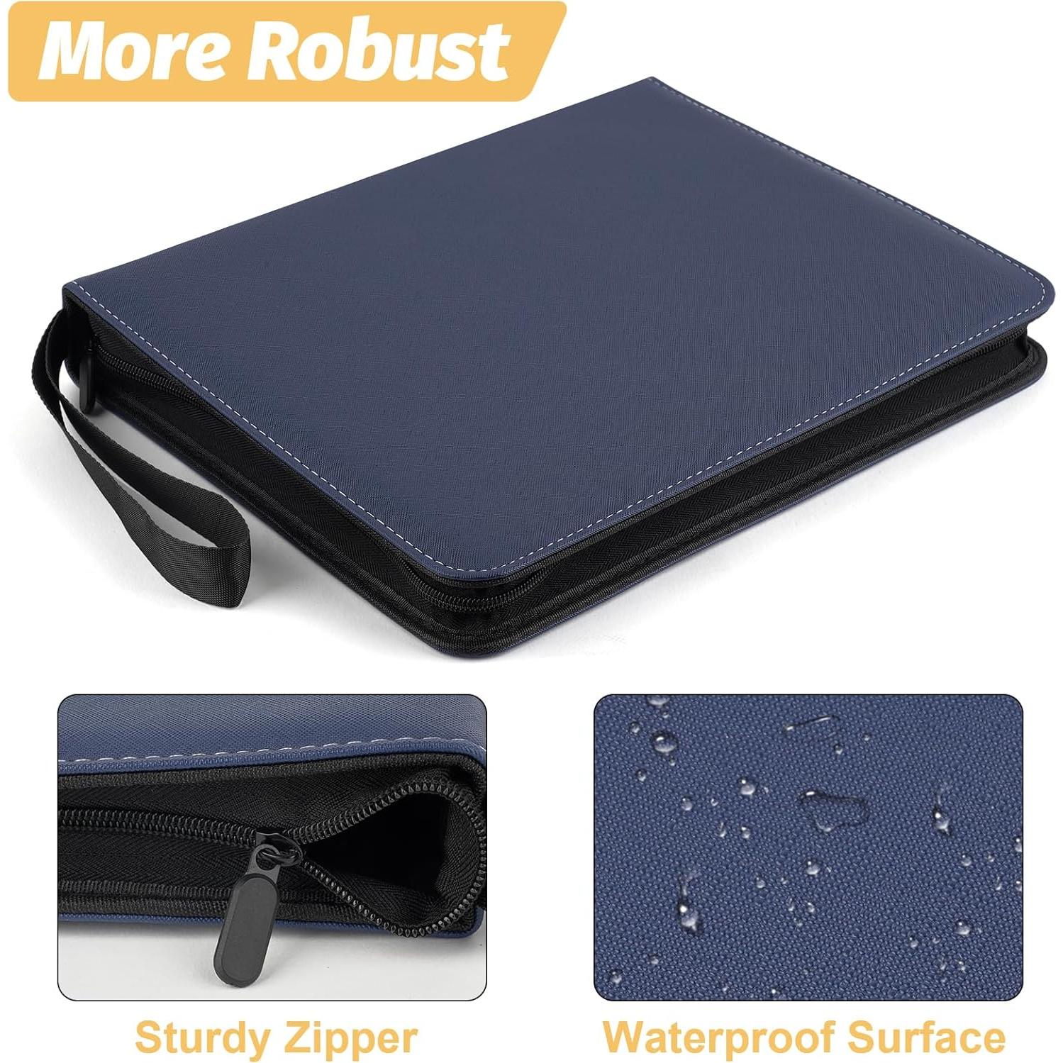 Carpeta de Cartas GERMUN 720 Bolsillos Doble Cara Azul