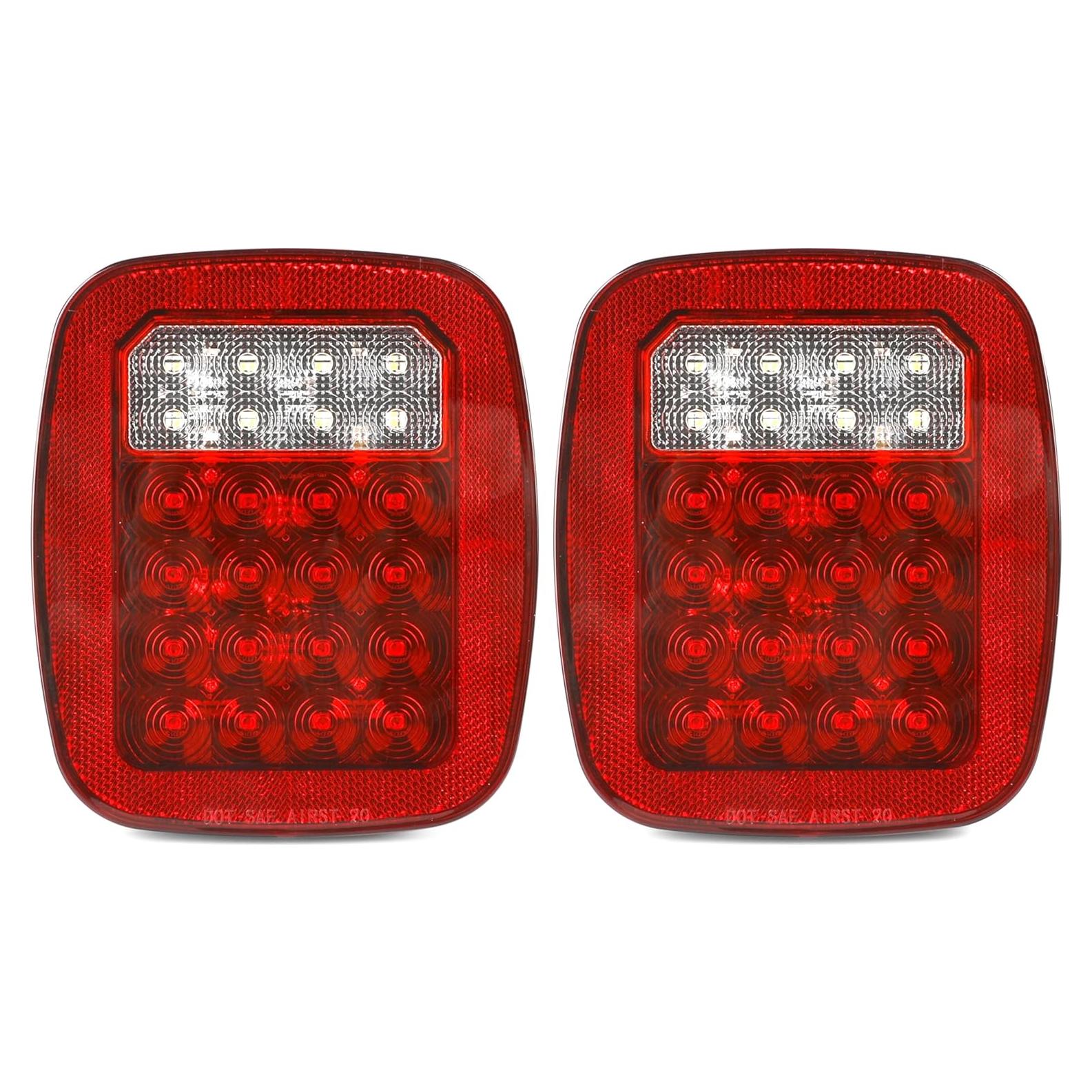 Luz de Cola LED MaxxHaul 80685 12V 28 LEDs Rojo - 2 Paquete