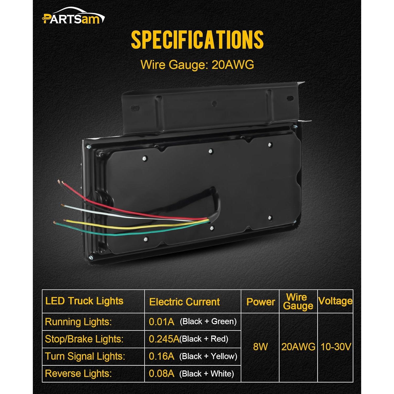 Luces Traseras LED Parstam 40 LEDs para Camiones 12V