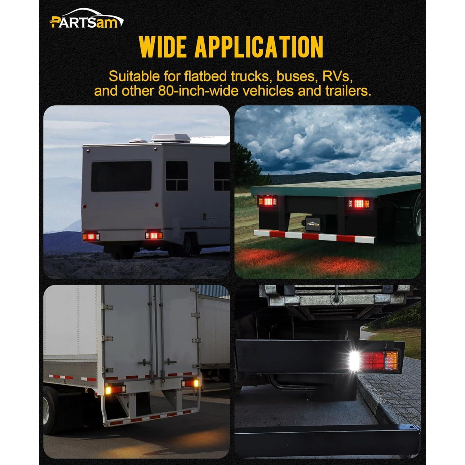 Luces Traseras LED Parstam 40 LEDs para Camiones 12V