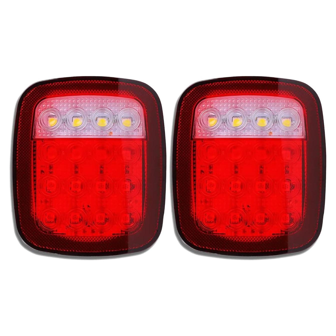 Luces Traseras LED Universales VISVIC 12V Rojo/Blanco 2 Pcs