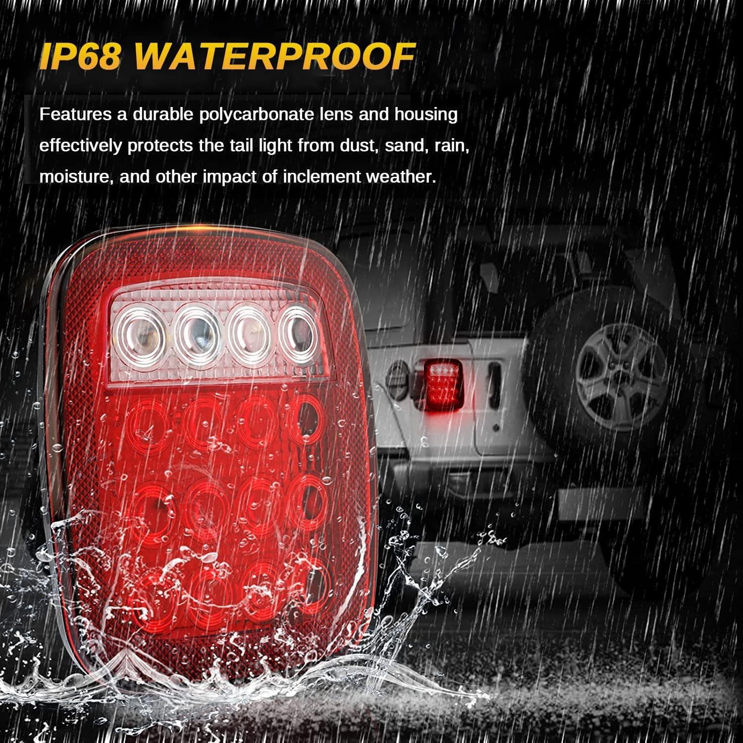 Luces Traseras LED Universales VISVIC 12V Rojo/Blanco 2 Pcs