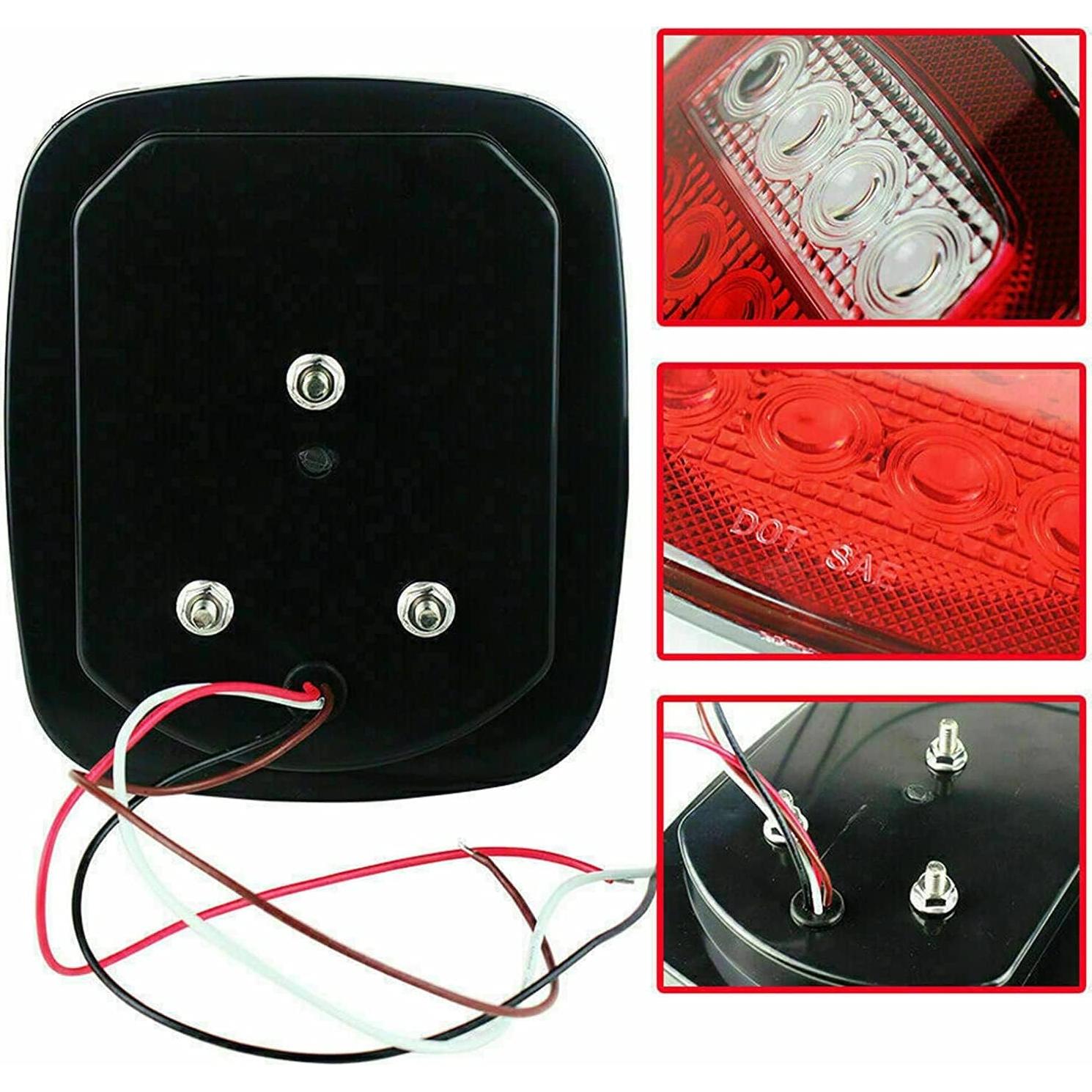 Luces Traseras LED Universales VISVIC 12V Rojo/Blanco 2 Pcs