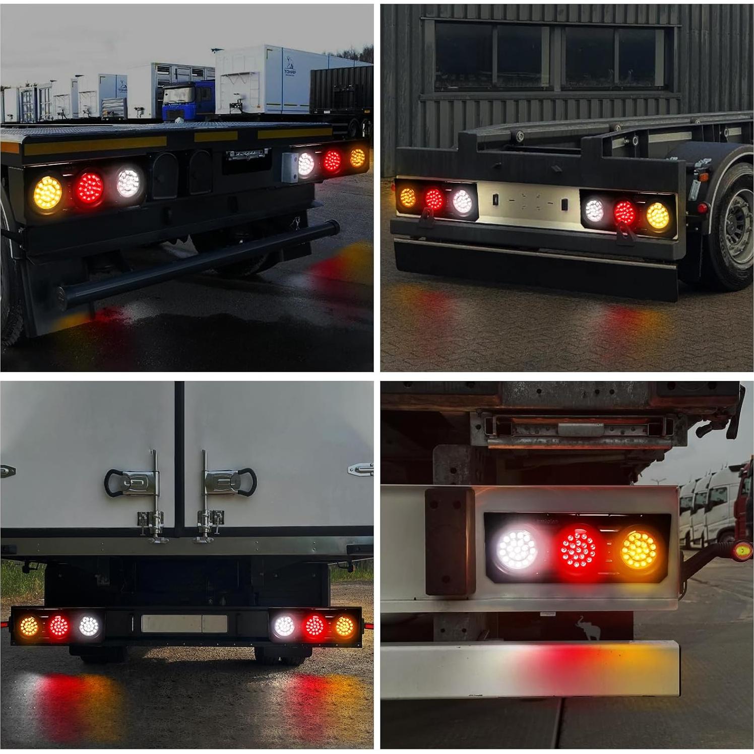 Luces Traseras LED WUSHIXAN 12V-24V para Remolque 10.16cm