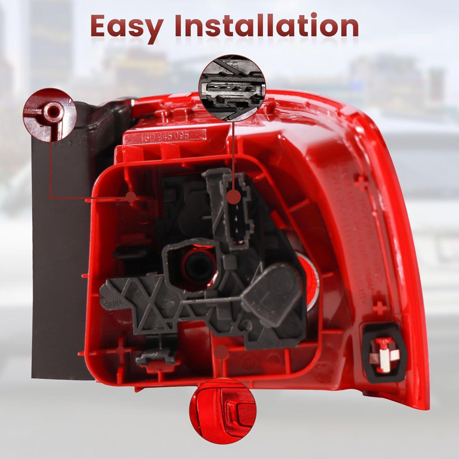 Luces Traseras Exteriores CONLLCON para Volkswagen Jetta 2011-2018