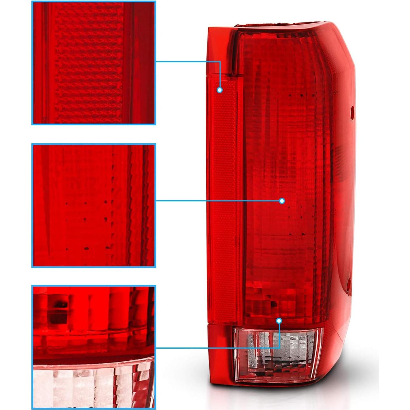 Conjunto de luz trasera roja AmeriLite para Ford Bronco/F150/F250/F350