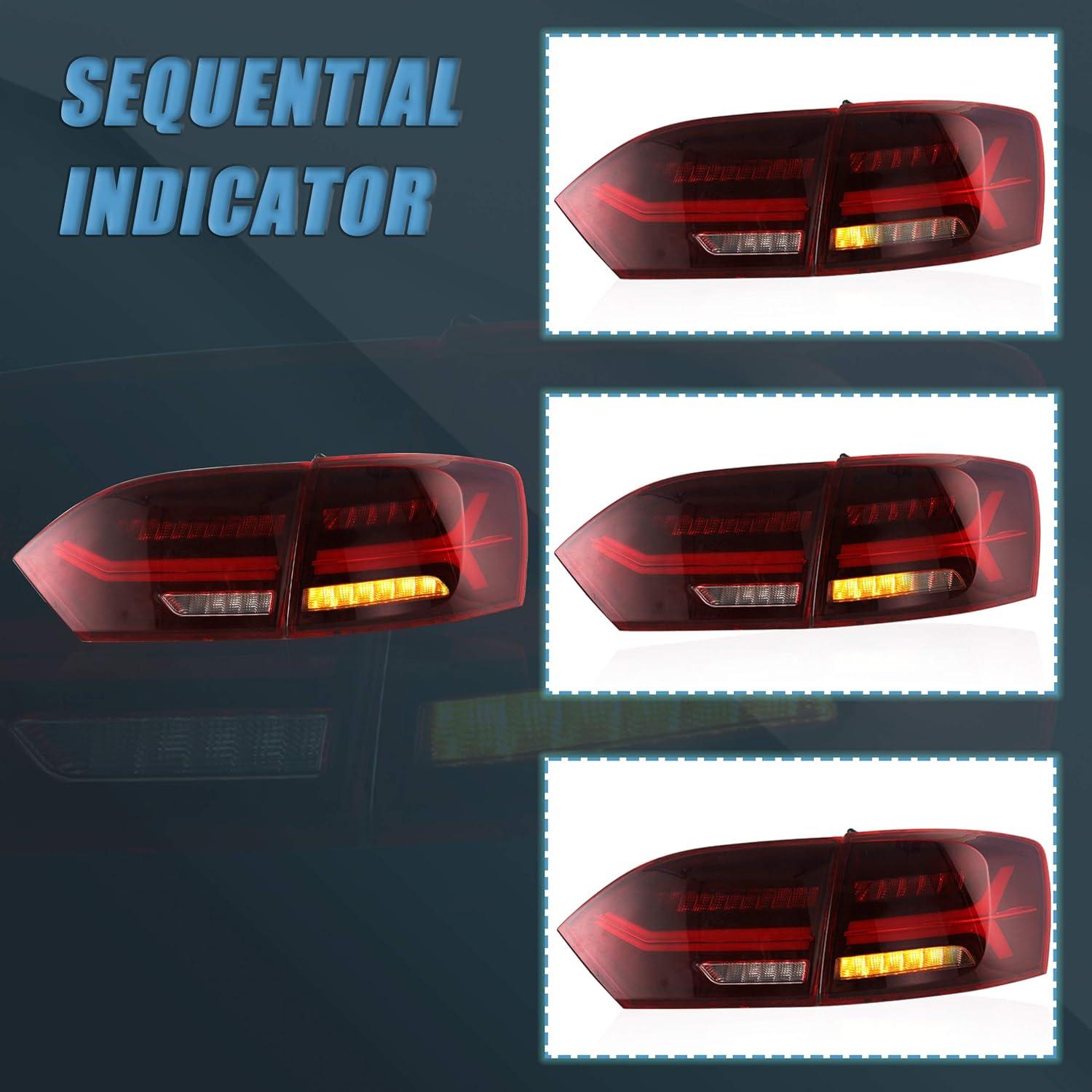 Luces Traseras VLAND US3-0215A para Jetta 2011-2014 Rojo/Blanco