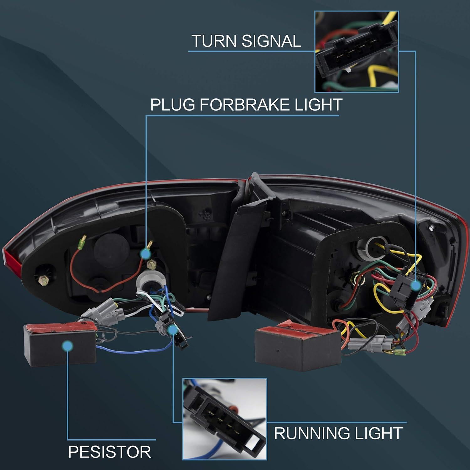 Luces Traseras VLAND US3-0215A para Jetta 2011-2014 Rojo/Blanco