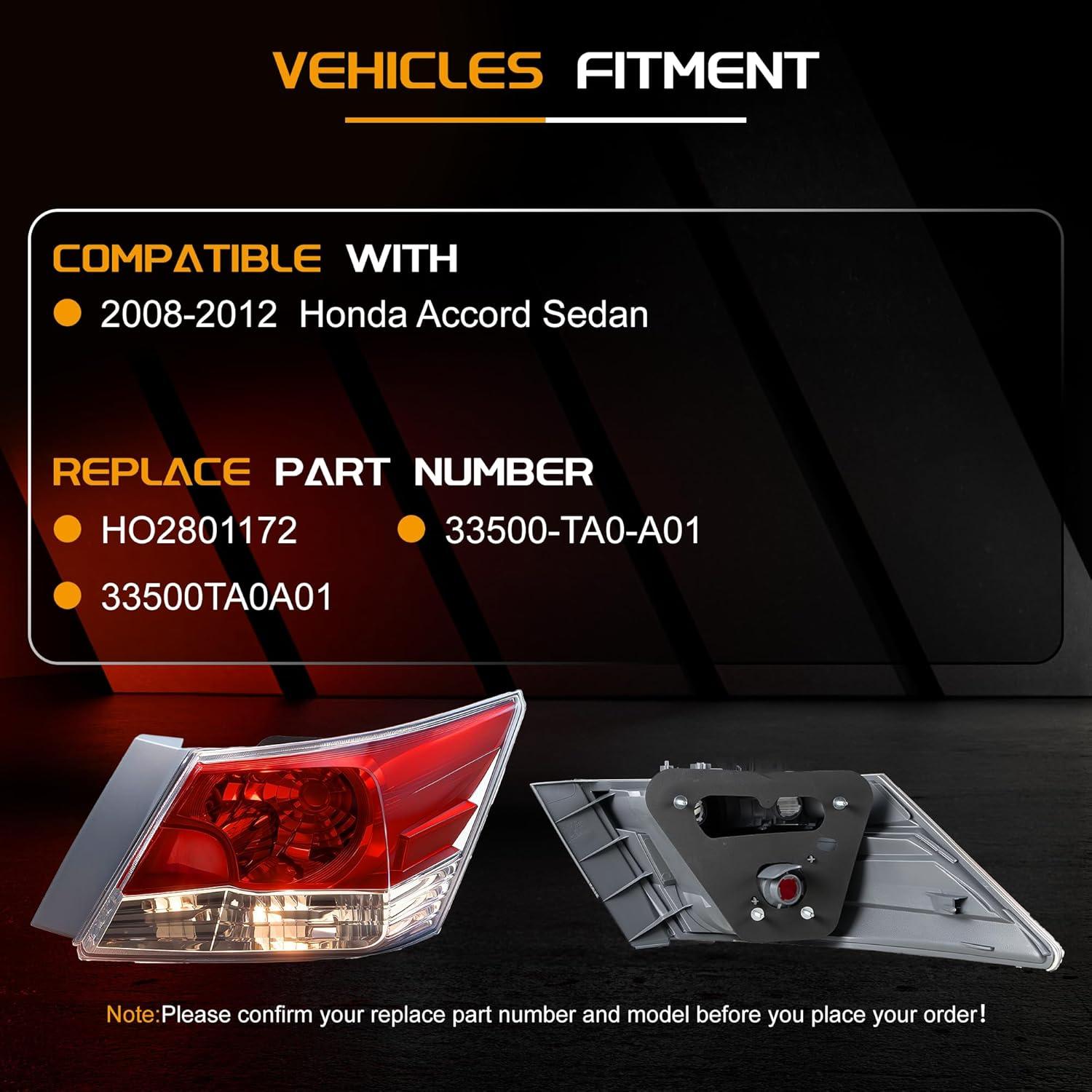 Luz Trasera ChaoTianxia para Honda Accord 2008-2012 - Derecho