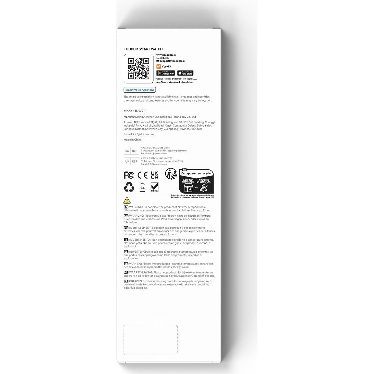 Reloj Inteligente TOOBUR Rosa Claro 1.91" HD Fitness