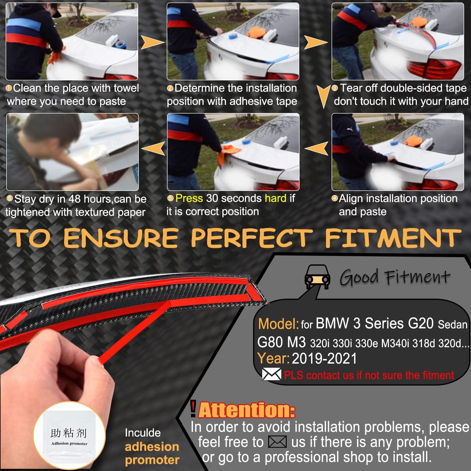 Alerón de Maletero de Fibra de Carbono MCARCAR para BMW G20 G80 M3 2019-2025