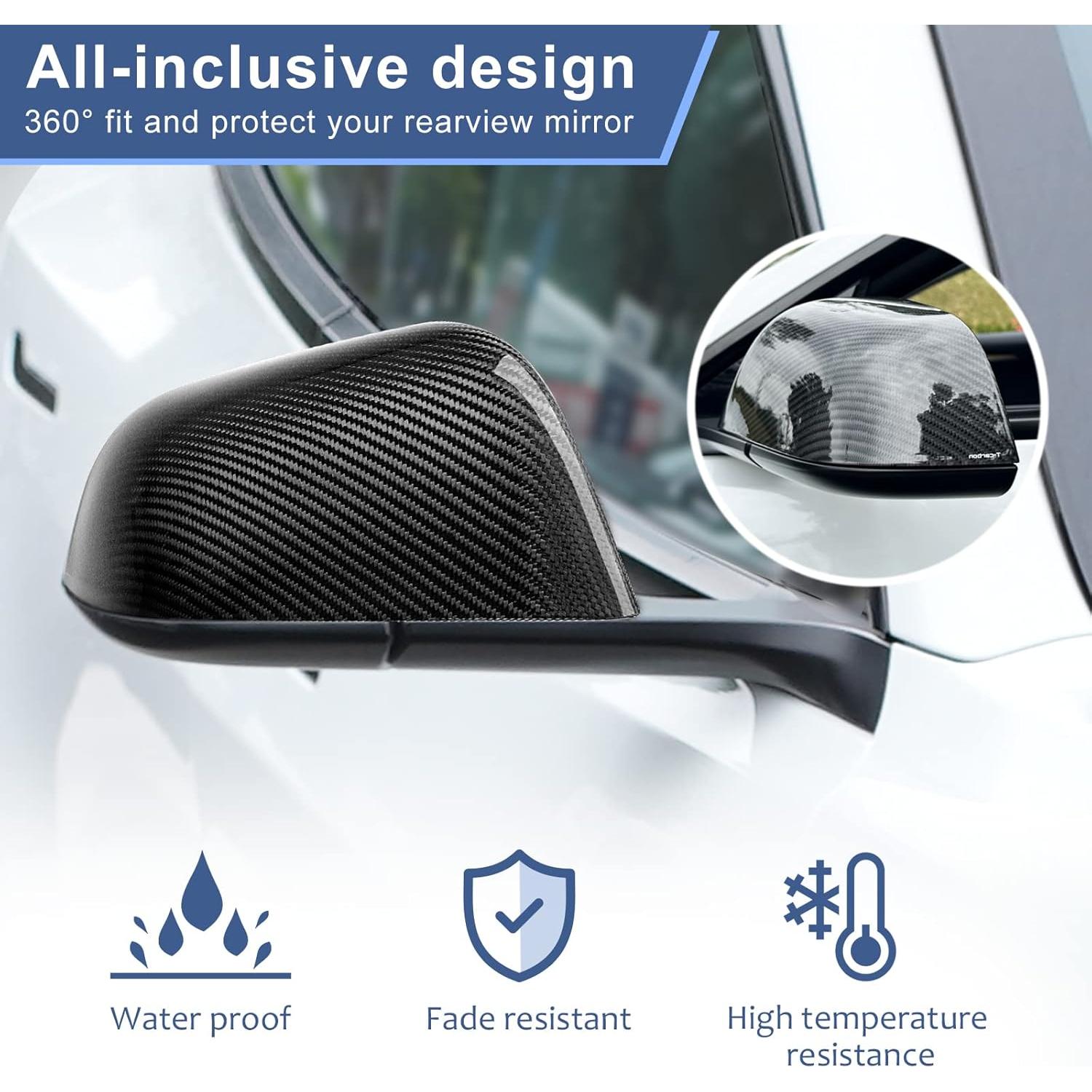 Cubierta de Espejo Lateral T-carbon para Tesla Model 3 2017-2025