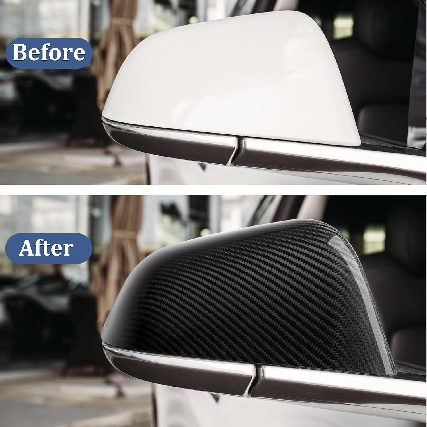 Cubierta de Espejo Lateral T-carbon para Tesla Model 3 2017-2025