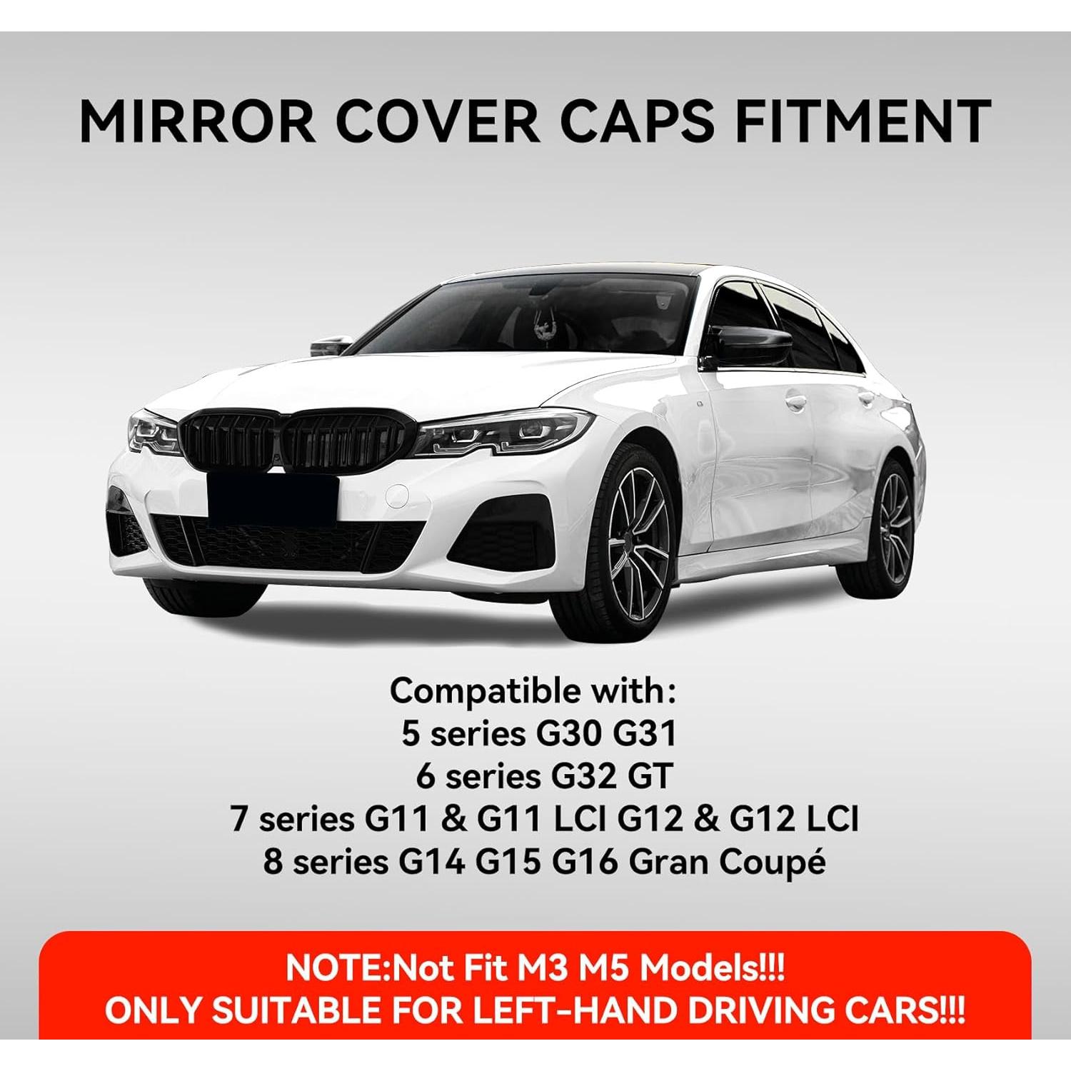 Tapa de Espejos BDBO para BMW G30 G20 2017-2022 Fibra de Carbono