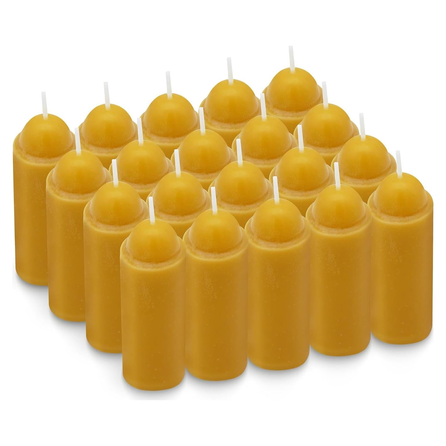 Velas de Cera de Abeja Natural NOMFIX 20 Piezas 15 Horas