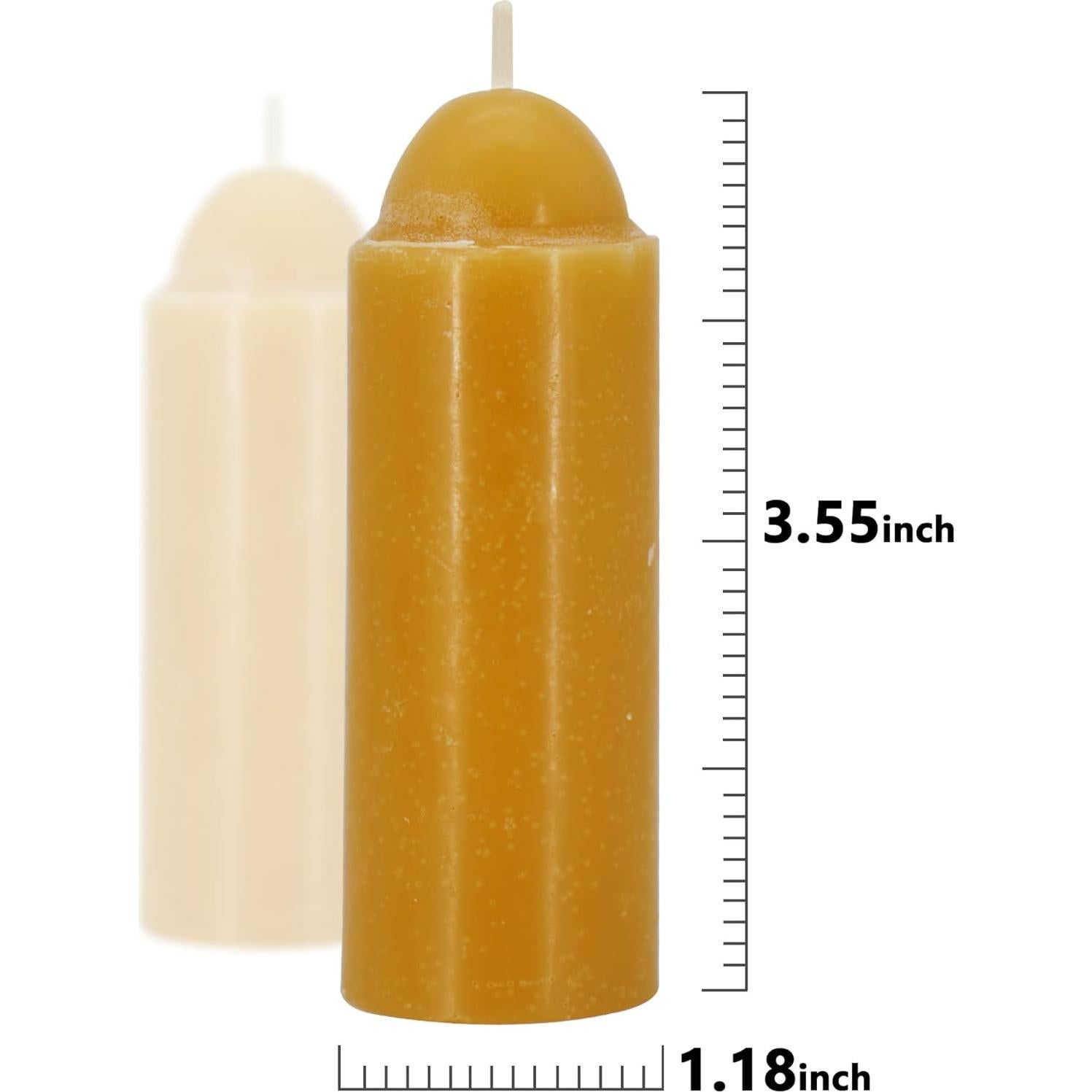 Velas de Cera de Abeja Natural NOMFIX 20 Piezas 15 Horas