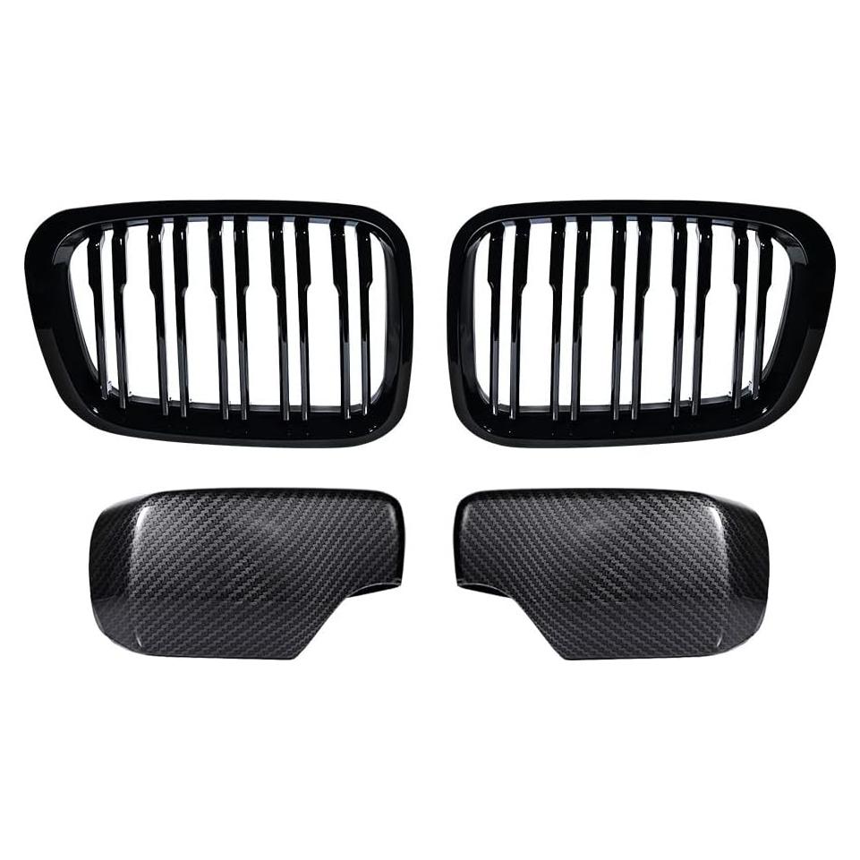 Rejilla delantera y cubiertas de espejo BMW E46 1998-2001