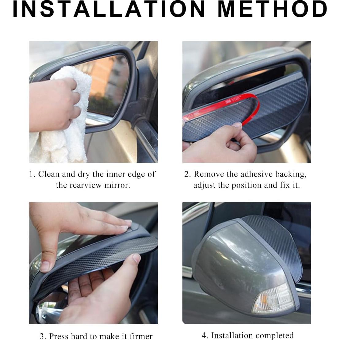 2 PCS Visera de Lluvia SHMZK para Espejo Retrovisor Universal