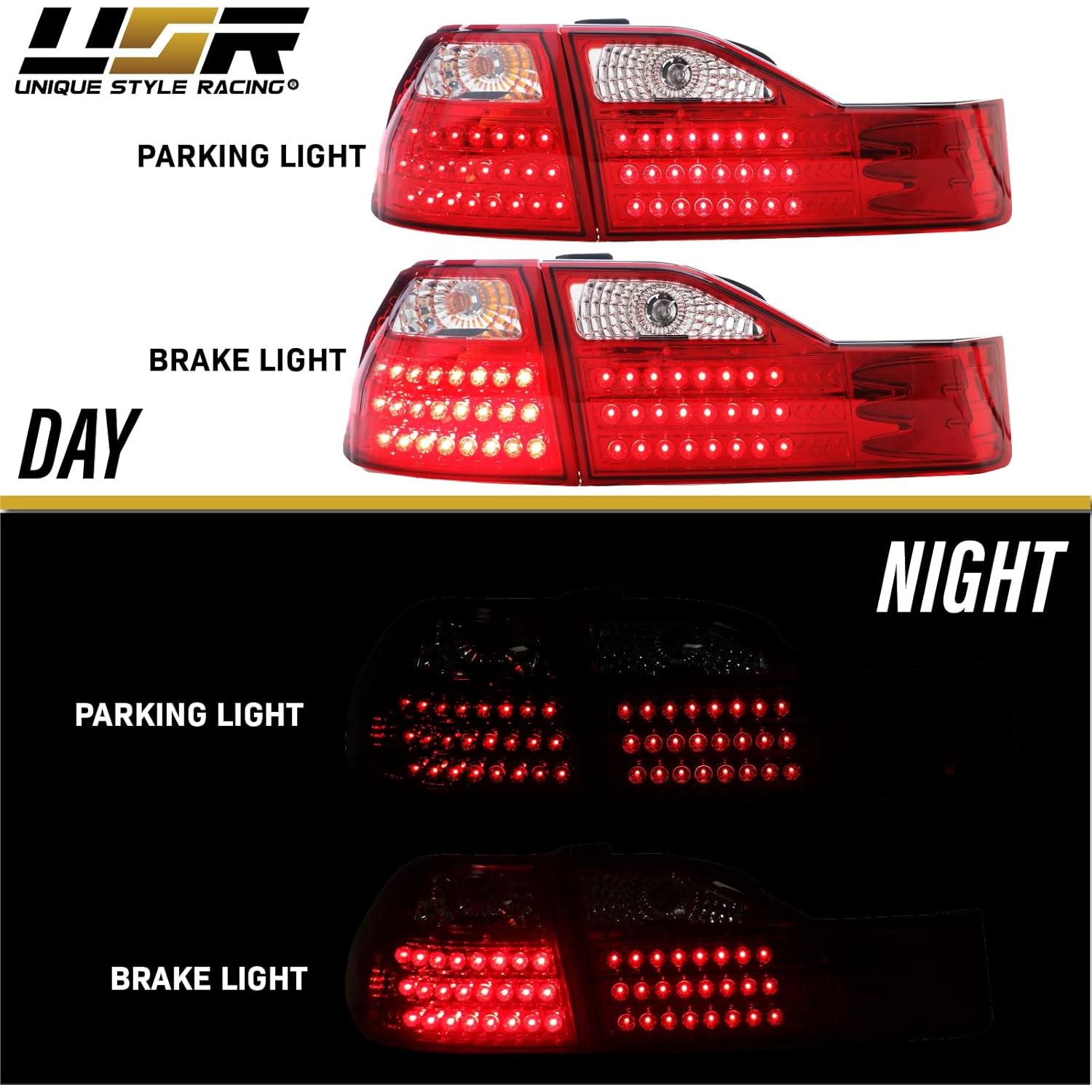 Luces Traseras LED JDM Rojo/Transparente para Honda Accord 2001-2002